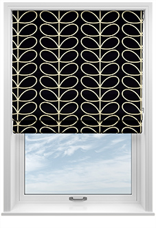 Orla Kiely Jumbo Linear Stem, Liquorice - Twist&Fit Roman Blind